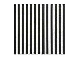 Serwetki Paski, czarny, 33 x 33cm (1 op. / 20 szt.)