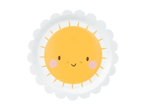 Talerzyki Słoneczko, mix, 18 cm (1 op. / 6 szt.)