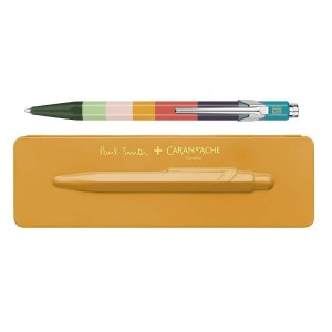 Długopis automatyczny CARAN D'ACHE 849 PAUL SMITH RACING GREEN M w pudełku pomarańczowym obudowa mix kolorów wkład niebieski /CD849-800/